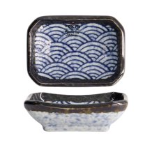 TDS, Bowl, Aisai Seigaiha, 8.8 x 6.5 x 2.8cm, Item No. 18586