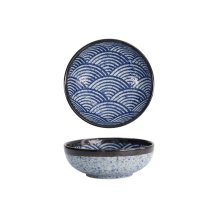 Rice Bowl Aisai Seigaiha, Stoneware, 550 ml