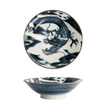 TDS, Japonism Bowl, Dragon, Darkgrey, Ø 25.2 x 7.7 cm - Item No 18689