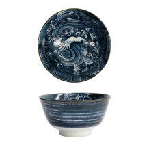 TDS, Japonism Bowl, Crane, Darkgrey, Ø 12.7 x 6.8 cm - Item No: 18693