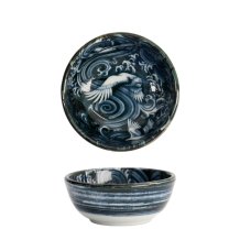 TDS, Japonism, Saucenschale, Crane, Dunkelgrau, Ø 8,7x3,7 cm, 95 ml -Art Nr: 18697