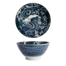 TDS, Japonism Bowl, Crane, Darkgrey, Ø 18 x 9 cm - Item No: 18744