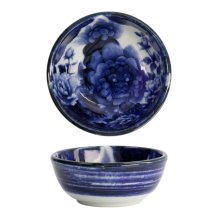 TDS, Japonism Schale, Lion, Blau, Ø 8,7 x 3,7 cm, 95 ml - Art Nr: 18753