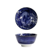 TDS, Japonism Schale, Carp, Blau, Ø 12,7 x 6,8 cm - Art Nr: 18754