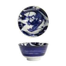 TDS, Japonism Schale, Dragon, Blau, Ø 12,7 x 6,8 cm - Art Nr: 18756