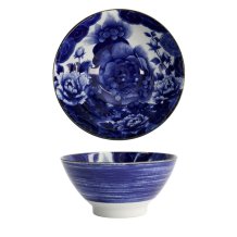 TDS, Japonism Schale, Lion, Blau, Ø 18x9 cm - Art Nr: 18763
