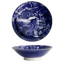 TDS, Japonism Schale, Crane, Blau, Ø 25,2 x 7,7 cm - Art Nr: 18764