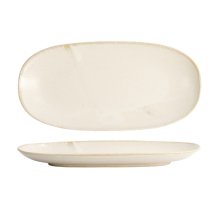 TDS, Oval Plate, Titanium Matte, 28.5x14x2.5cm, Item No. 20360
