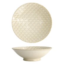 Schale Salatsch&uuml;ssel Titanium Matte Meerjungfrau-Design, Porzellan, 1,4 l