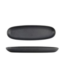 TDS, Yuzu Black Plate, 30.3x9.5x2.4cm, Item No. 20375