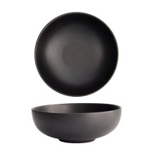 TDS, Yuzu Black Round Bowl, Ø 18.9x7cm 1000ml, Item No. 20388