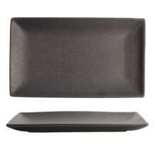 TDS, Yuzu Black Rect. Plate, 27.1x16.1x2.4cm, Item No. 20390