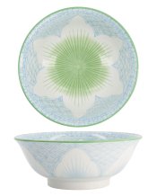 TDS, Ramen Bowl, Lily Flower, Light Blue, Ø 20.5x8 cm, 1200ml -Item No: 20937