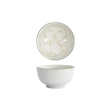 Tayo-Schale Kawaii Cat Neko Blau, Porzellan, 300 ml