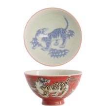 TDS, Rice Bowl, Kawaii Tiger, Red, Ø 11.5x6 cm, 300ml - Item No. 20982