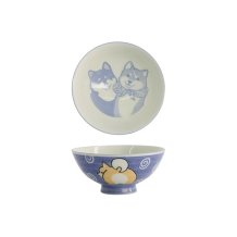 Reisschale Kawaii Shiba-Dog Blau, Porzellan, 500 ml