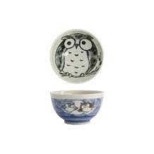 Rice Bowl Kawaii Owl Blue, Porcelain, &Oslash; 13 cm