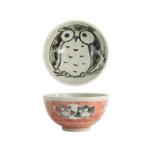 Reisschale Kawaii Owl Rosa, Porzellan, 600 ml