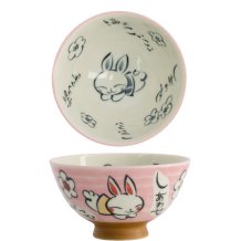 TDS, Rice Bowl, Kawaii Rabbit, Pink, Ø 11.5x6 cm, 300ml - Item No. 21003