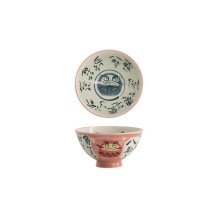 Rice Bowl Kawaii Daruma Pink, Porcelain, &Oslash; 11.5 cm