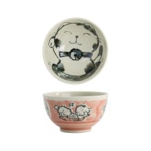Rice Bowl Kawaii Cat Pink, Porcelain, 600 ml