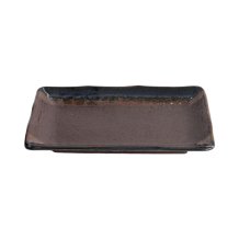 TDS, Large Angled Plate, Masiko Kinyo Black, Ø 21x13.5x2.8 cm, Item No. 21046