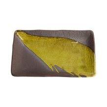 Shiratsu Yuzucha Nagashi Bk/Gd Large Angled Plate at Tokyo Design Studio (picture 2 of 3)