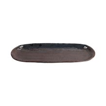 TDS, Large Oval Plate, Masiko Kinyo Black, Ø 28.5x11.5x2.3cm, Item No. 21054