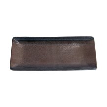 Serving Platter Masiko Kinyo Black, Porcelain, 28.5 &times; 12.5 &times; 2.5 cm
