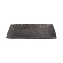 TDS, Plate, Kuroyuteki Black, 31x16.5x3cm, Item No. 21071