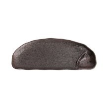 Serving Platter Hyosho Brown, Porcelain, 27.5 &times; 12 &times; 2.5 cm