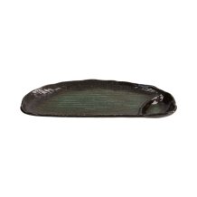 TDS, Large Plate, Kuro Suisho Green, 27.5x12x2.5cm, Item No. 21077