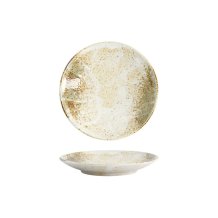 Teller Yukishino Wei&szlig;/Braun, Porzellan, &Oslash; 16,7 cm