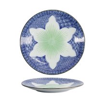 TDS, Plate, Lily Flower, Blue, Ø20x3 cm -Item No: 21152