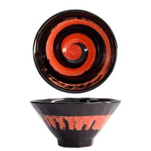 TDS, Ramen Bowl,  Maru Black, Black/Red, Ø 19.5x10cm, Item No. 21210