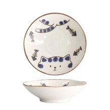 TDS, Schale, Kawaii Cat Neko Flache Schale, Blau, Ø 17x4,9cm, Art.-Nr. 21271