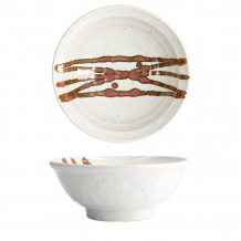 TDS, Noodle Bowl, Akatetsu Nagashi Shirahagi Mixed Bowls, Ø 21.5x9cm, Item No. 21360