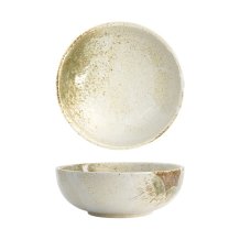 Tayo-Schale Yukishino Wei&szlig;/Braun, Porzellan, 1,2 L