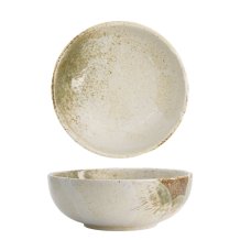 TDS,Tayo Bowl, Yukishino White/Brown, Ø 19.5x7cm, Item No. 21421