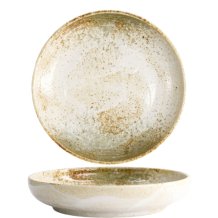 TDS, Pasta Teller, Yukishino, Weiß/Braun, Ø 22x4cm, Art.-Nr. 21423
