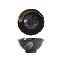 Rice Bowl Arahake Black, Brown, Stoneware, 600 ml