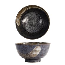 TDS, Tayo-Bowl, Arahake, Ø 17x9cm, Bk/Br, Item No. 21432