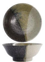 TDS, Nudeln Schale, Oboro Yamakage, Schwarz/Braun/Weiß, Ø 21.5x 9 cm, Art.-Nr. 21444