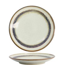 TDS, Round Plate, Wasabi, Light Green/Brown, Ø 16.7x2.5cm, Item No. 21450