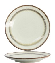 TDS, Round Plate, Wasabi, Light Green/Brown, Ø 22.7x3.1cm, Item No. 21451