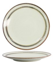 TDS, Large Round Plate, Wasabi, Light Green/Brown, Ø 28.5x3.5cm, Item No. 21452
