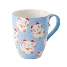 Wh/Bl Cat Kawaii  Lucky Cat Mug W/Giftbox at Tokyo Design Studio (picture 3 of 6)