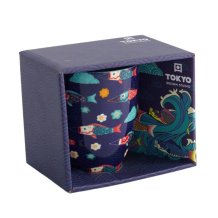 Tasse Kawaii Koinobori Blau in Geschenkbox, Porzellan, 380 ml