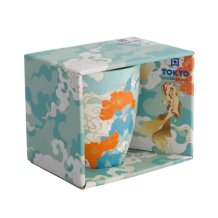 Tasse Kawaii Goldfish Rot/Blau in Geschenkbox, Porzellan, 380 ml