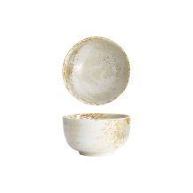 Tayo-Schale Yukishino Wei&szlig;/Braun, Porzellan, &Oslash; 13 &times; 7 cm, 550 ml